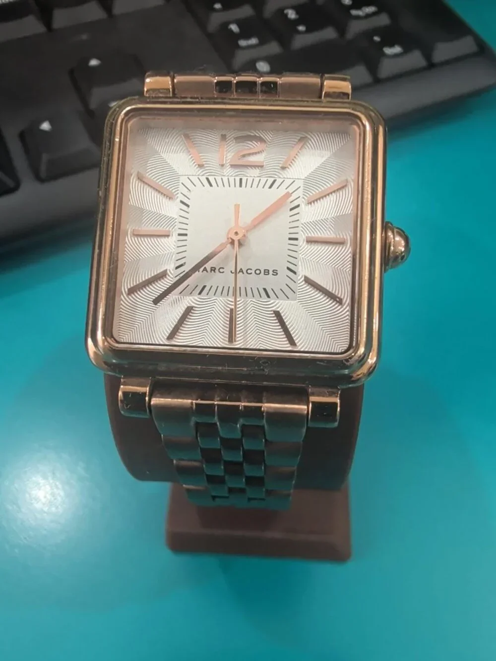 Marc Jacobs MJ3514 Rose Gold-Tone Square Watch